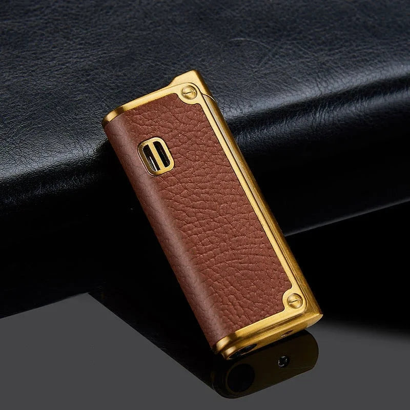 Metal Windproof Lighter Retro Blue Flame Butane Gas Lighter Cigarette Accessories Holiday Gift