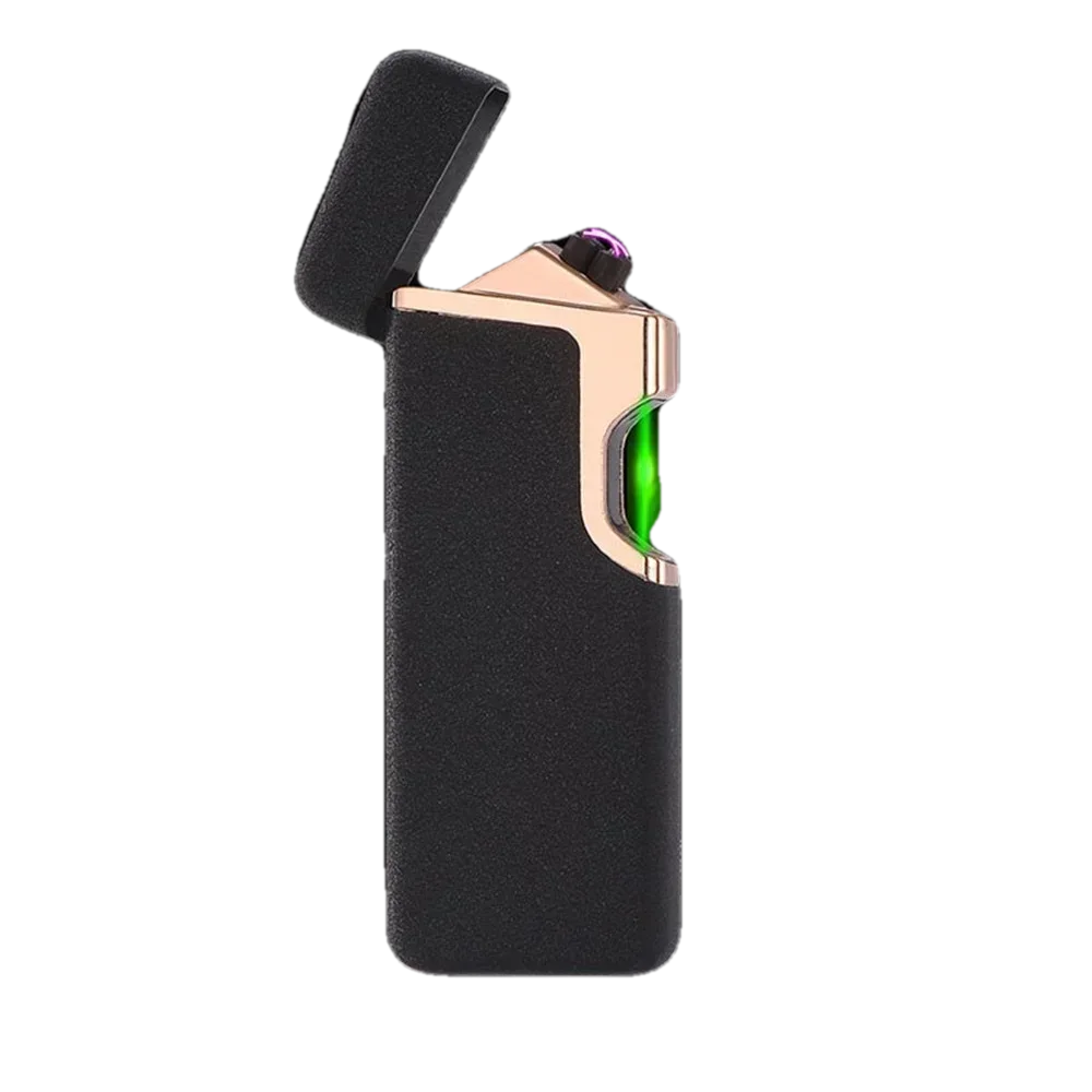 USB Rechargeable Lighter Finger Laser Induction Ignition Metal Double Arc Windproof Lighter Smoking Accessories Men's Gift