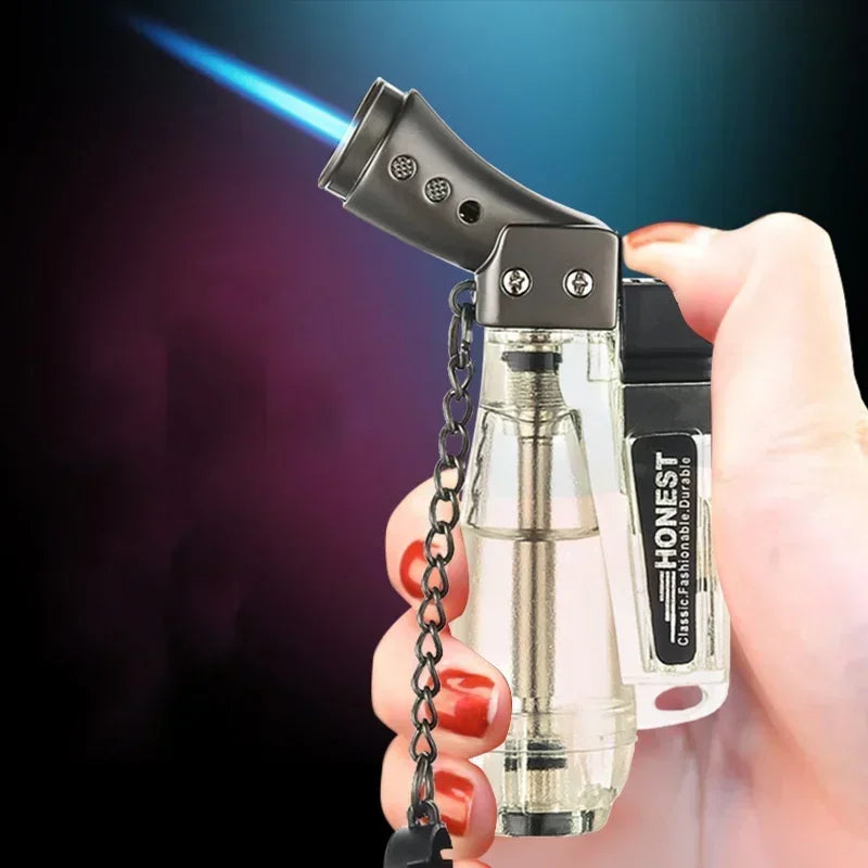 Windproof Butane Gas Lighter Welding Gun Kitchen Cooking Flame Strong Blowgun Cigar Lighter Men Gift  Smoke Accesoires