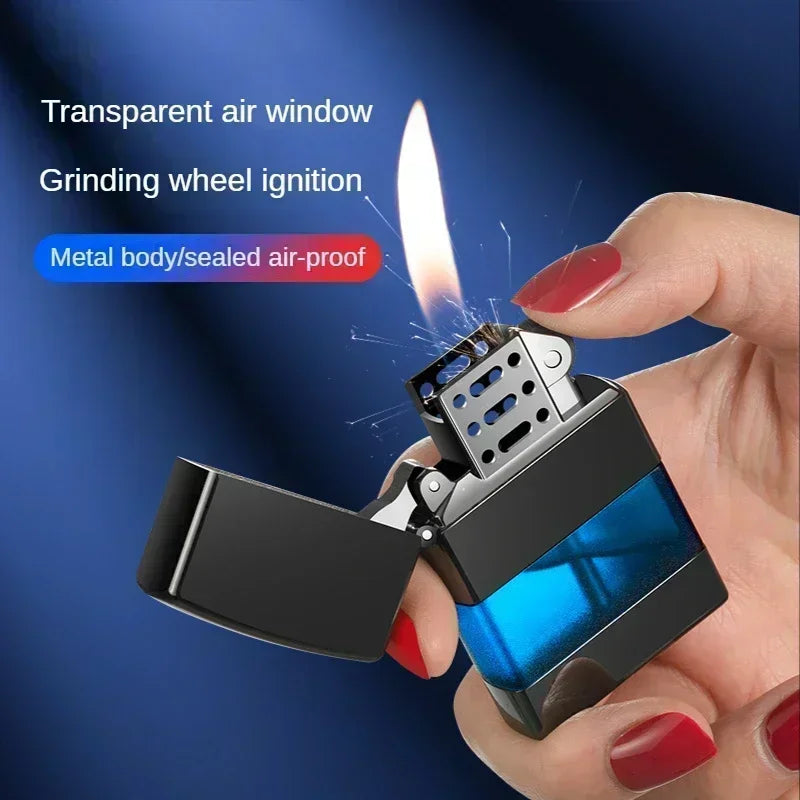 Lighter Metal Butane Gas Windproof Lighter Smoking Accessories Holiday Gift