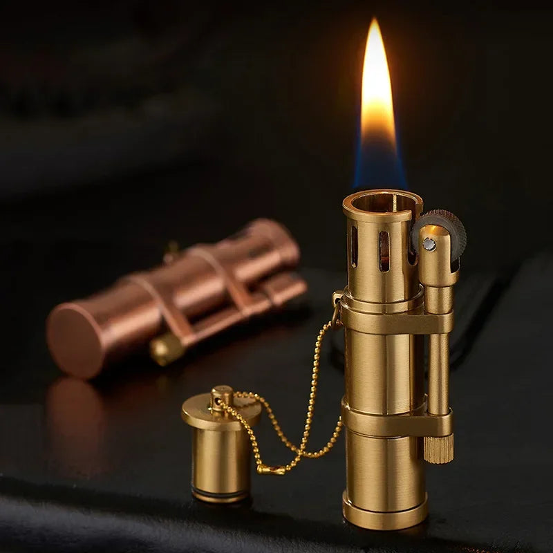 Classic Retro Kerosene Lighter Metal Personality Creative Windproof Lighter Smoking Accessories Men's Gift