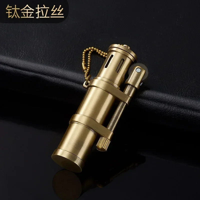 Classic Retro Kerosene Lighter Metal Personality Creative Windproof Lighter Smoking Accessories Men's Gift